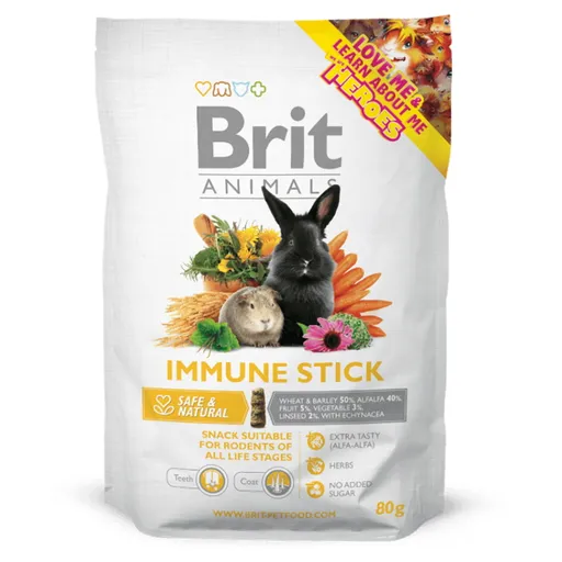 BRIT Animals immune stick for rodents pochúťka pre králiky 80 g