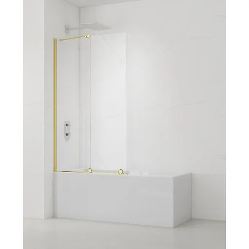 Vaňová zástena SAT Walk-In Xmotion 150x117,5 cm zlatá SATWIXMVZ150Z