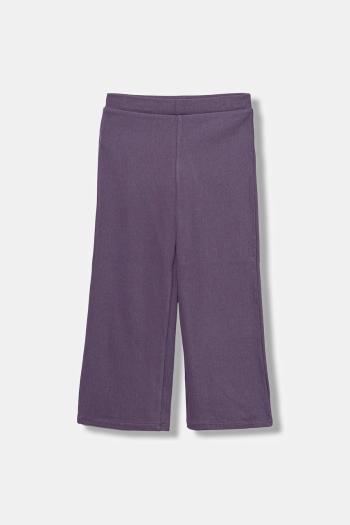 Detské tepláky United Colors of Benetton fialová farba, jednofarebné, 46D6GF02M