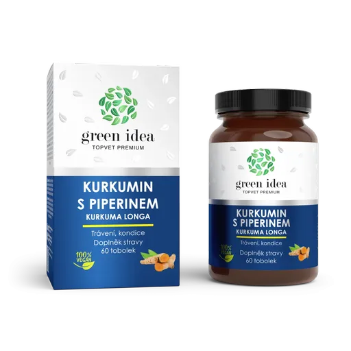 Kurkumin s piperínom - bylinný extrakt - 60 kapsúl - Green idea