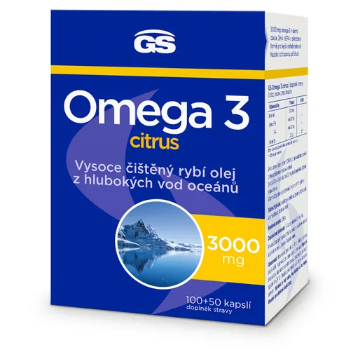 GS Omega 3 citrus 3000 mg 100 + 50 kapsúl