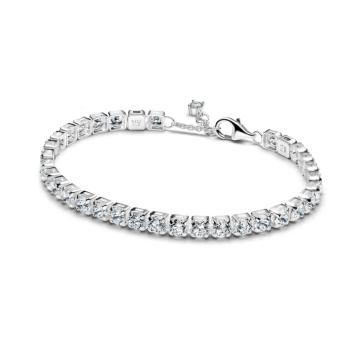 Pandora Tenisový strieborný náramok s kubickými zirkónmi Timeless 593539C01 20 cm