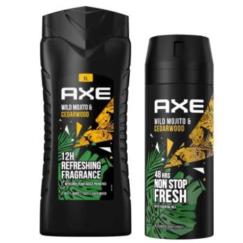 Axe Tusfürdő Wild Green Mojito 400ml + Axe Dezodor Wild Green Moj...