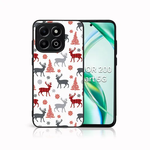 MY ART Kryt s vianočným dizajnom Honor 200 Smart 5G DEER (068)