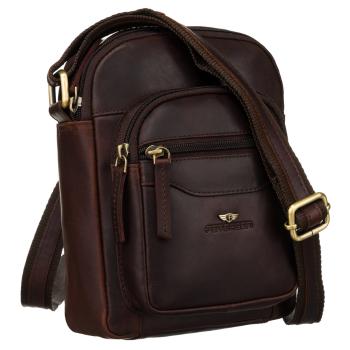 Elegantná hnedá pánska crossbody taška - Peterson