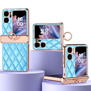 LATTICE RING Ochranný obal s držiakom OPPO Find N2 Flip modrý