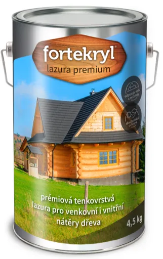 AUSTIS FORTEKRYL PREMIUM - Prémiová tenkovrstvá lazúra bezfarebná 4,5 kg