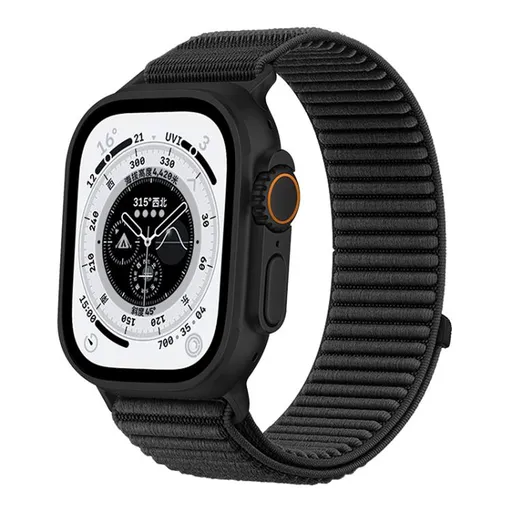 xDfind NYLON Vymeniteľný remienok pre Apple Watch 38 / 40 / 41 / Apple Watch 10 / 11 42mm čierny