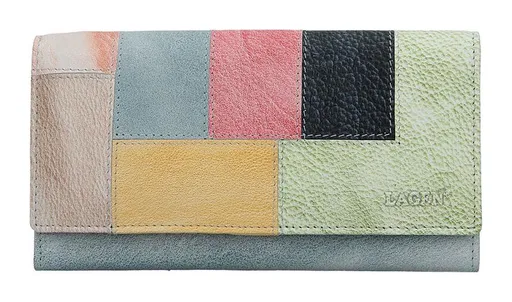Dámska kožená peňaženka Lagen V-17/R Ocean blue/multi