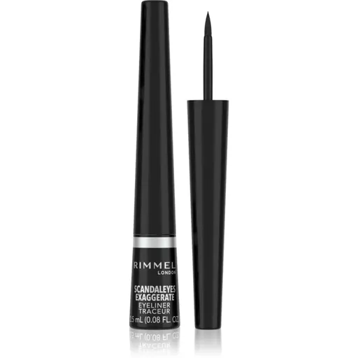 Rimmel Exaggerate Eyeliner tekuté linky na oči odtieň 100% Black 2,5 ml