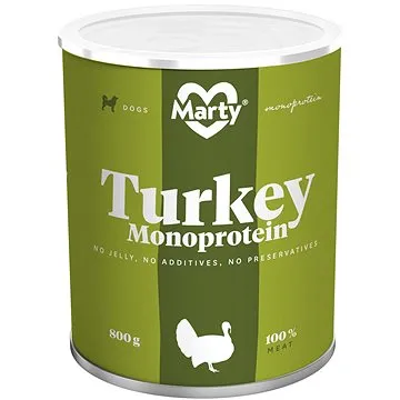 MARTY Monoprotein 100 % mäso – morčacie 800 g (8595174340660)