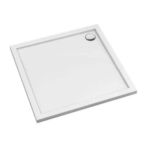 OMNIRES - MERTON akrylátová sprchová vanička štvorec, 90 x 90 cm biela lesk /BP/ MERTON90/KBP
