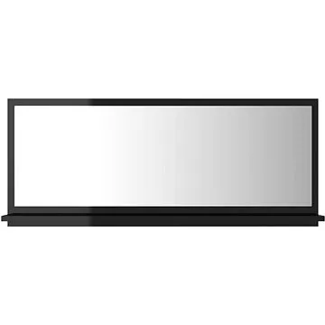 Kúpeľňové zrkadlo čierne vysoký lesk 90 × 10,5 × 37 cm drevotrieska 804587