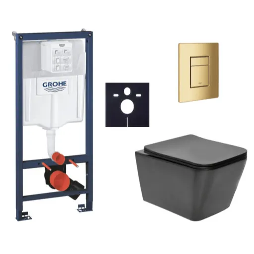 Závesný wc set do ľahkých stien / predstenová montáž SAT Infinitio SIKOGRSIN12BSCGL0