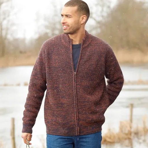 Sveter s obojsmerným zapínaním na zips, 30 % podiel vlny