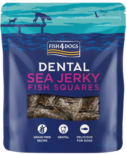 FISH4DOGS DENTAL SEA morská ryba štvorčeky 115 g