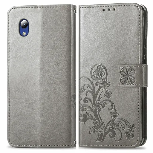 ART Peňaženkový kryt ZTE Blade A31 Lite FLOWERS šedý
