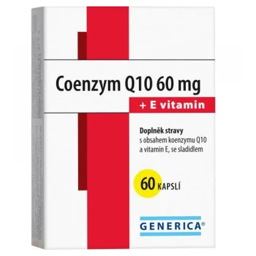GENERICA Coenzým Q10 60 mg + E vitamín 60 kapsúl