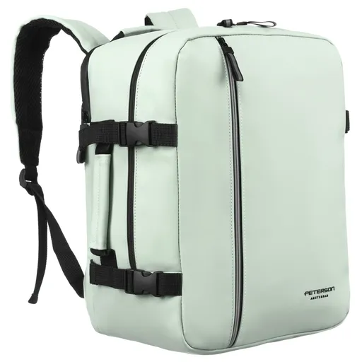 Cestovný ruksak z umelej hmoty v svetlozelenej farbe - Peterson