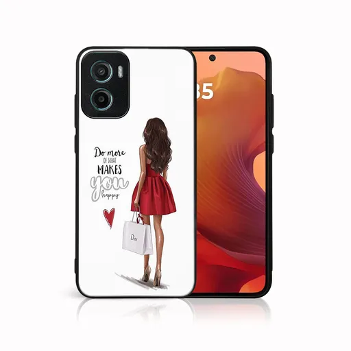 MY ART Ochranný kryt pre Motorola Moto G05 / Moto E15 RED DRESS (137)