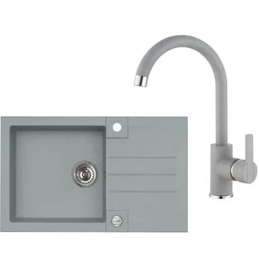 Alveus Set Rock 130 + baterie Tonia set drezu a batérie rock 130 + tonia / 81 betón SETA067