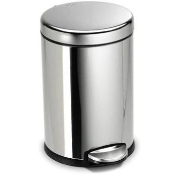 Simplehuman Pedálový kôš 4,5 l, okrúhly, lesklá oceľ, FPP (CW1851CB)