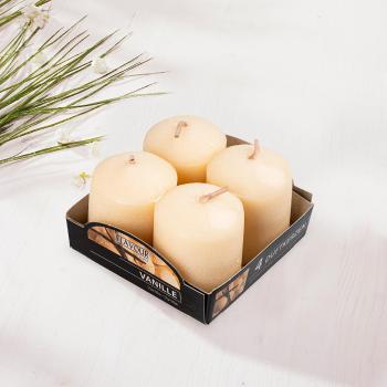 Weltbild Sloupková svíčka s vůní vanilky, 4 ks