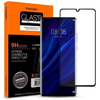 Üvegfólia Spigen Glas.tR Curved Black Huawei P30 Pro üvegfólia