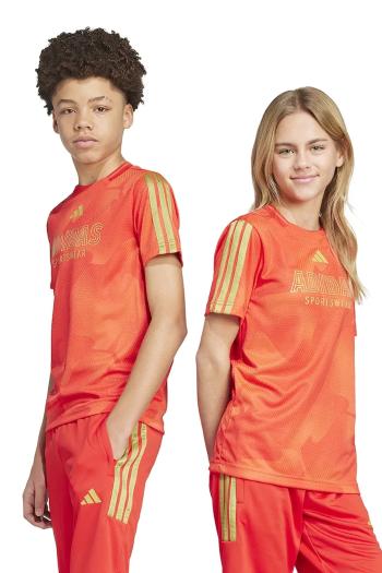 Detské tričko adidas červená farba, s potlačou, JD0497