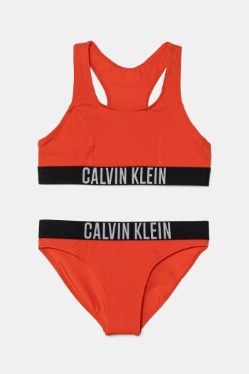 Dvojdielne detské plavky Calvin Klein Jeans červená farba, KY0KY00091