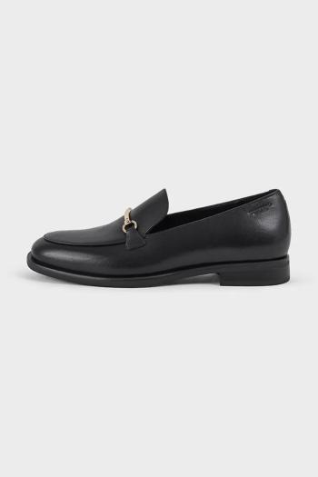 Kožené mokasíny Vagabond Shoemakers HEIDI dámske, čierna farba, na plochom podpätku, 5909-101-20
