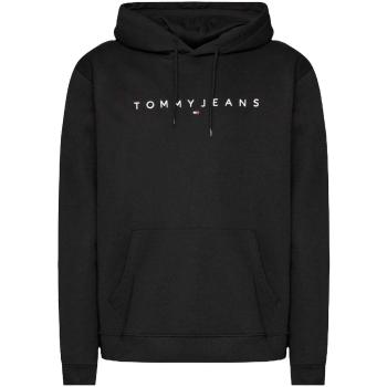 Tommy Jeans  Logo Embroidery Hoodie Black  Mikiny Čierna