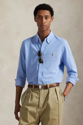 Bavlnená košeľa Polo Ralph Lauren biela farba, regular, s golierom button-down, 710979488