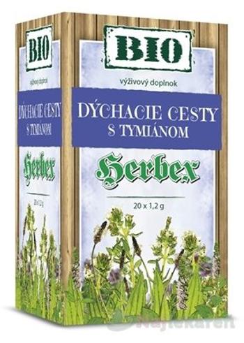 HERBEX BIO DÝCHACIE CESTY s tymiánom,  20x1,2g