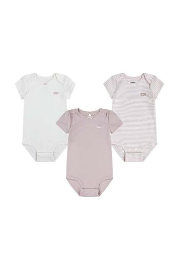 Bavlnené body pre bábätká Levi's LVG 3PK BOW BODYSUIT SET 3-pak