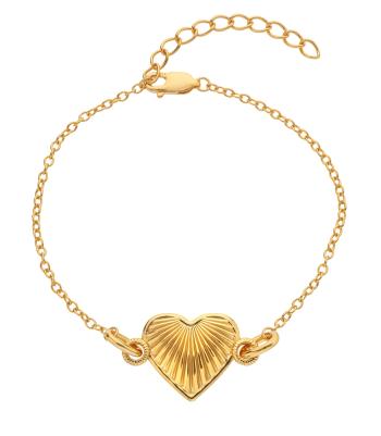 Hot Diamonds Pozlátený srdiečkový náramok s pravým diamantom Jac Jossa Hope DL694