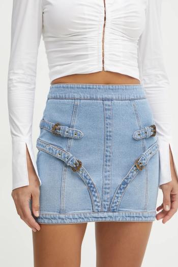 Rifľová sukňa Versace Jeans Couture mini, puzdrová, 78HAE850 DW009L01