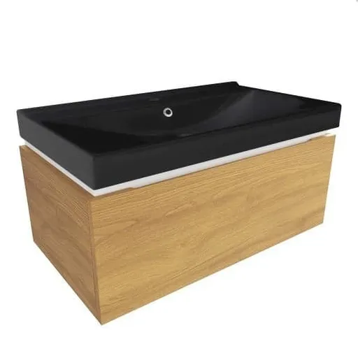 Kúpeľňová skrinka s umývadlom SAT Feel 80x30x46 cm dub medový mat SATFEEL80DMU1MB