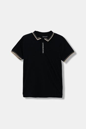 Detské polo tričko Emporio Armani tmavomodrá farba, jednofarebné, EB000665 AF16641