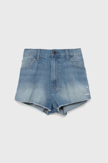 Detské rifľové krátke nohavice Pepe Jeans jednofarebné, nastaviteľný pás