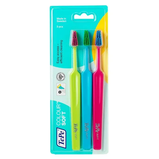 TEPE Zubná kefka Colour Soft 3 ks
