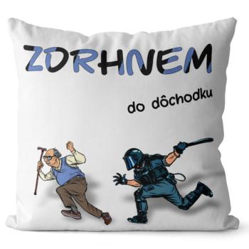 Vankúš Zdrhnem do dôchodku – pre mužov (Veľkosť: 55 x 55 cm)