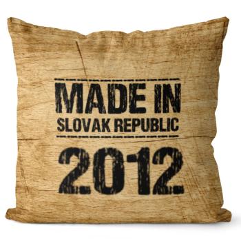 Vankúš Made In + rok (Veľkosť: 40 x 40 cm, rok: 2012)
