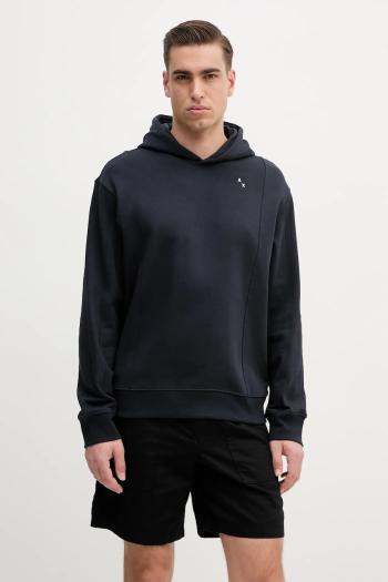 Bavlnená mikina Armani Exchange pánska, tmavomodrá farba, s kapucňou, jednofarebná, XM000469 AF13109