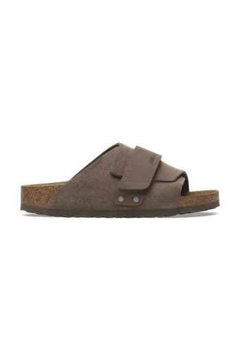 Kožené šľapky Birkenstock Kyoto zelená farba, 1029138