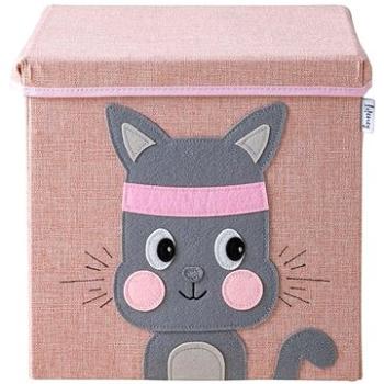 Lifeney Box úložný s vekom MAČIČKA, 33 × 33 × 33 cm (833086)