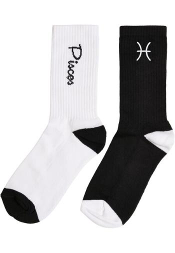 Mr. Tee Zodiac Socks 2-Pack black/white pisces - 35–38