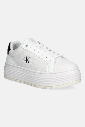 Tenisky Calvin Klein Jeans BOLD FLATF LOW LACE MG biela farba, YW0YW01766