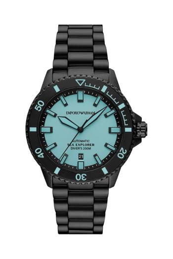 Hodinky Emporio Armani SEA EXPLORER pánske, čierna farba, AR60084