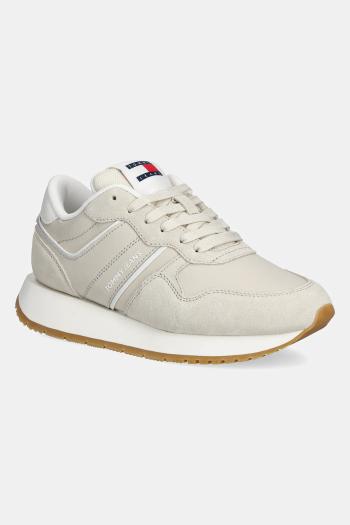 Tenisky Tommy Jeans TJW EVA RETRO RUNNER béžová farba, EN0EN02771